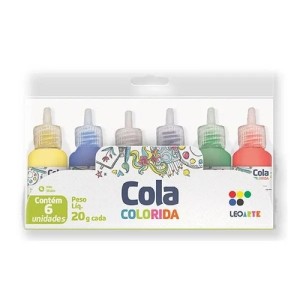 COLA COLORIDA 6U DE 20G CADA LEONORA - CX