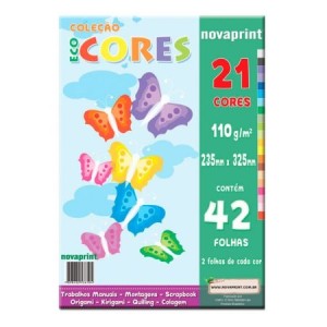 BLOCO CRIATIVO 23X32 110G 42 FOLHAS 21 CORES ECOCORES  - BL